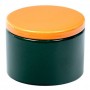 Cylindrical Ceramic Tobacco jar - Green/Yellow