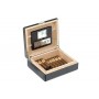 Humidor in ebony wood matt for 25 cigars