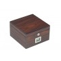 Cube humidor elm mat with lock and digital higro