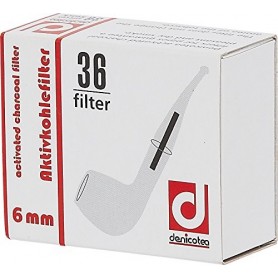 Denicotea filtros 6mm Carbón activo (36 filtros)