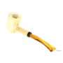 Acrylic “Amber“ mouthpiece for corncob pipes - Light Bent