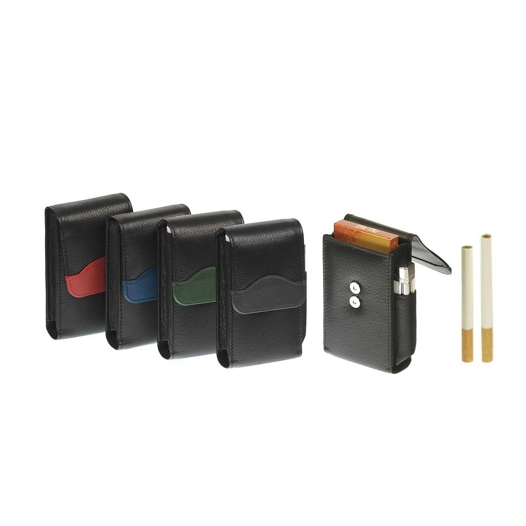 Couvre paquet de cigarettes 90-100 mm en nappa “Wave“