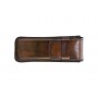 Leather sewn by hand cigar case for 3 Stortignaccolo - Tan