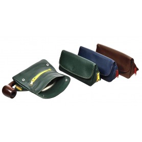 Leather pouch for pipe, tobacco and accessories ColorZip