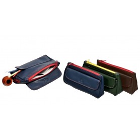 Leather pouch for pipe, tobacco and accessories ColorZip