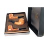 Leather Box with 3 Castello Collection pipes