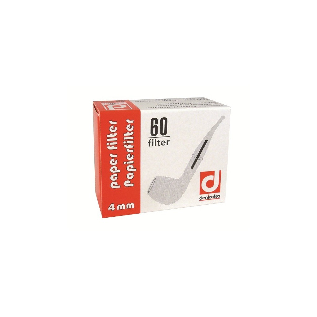 Denicotea Paper filter 4mm (60 Filter)
