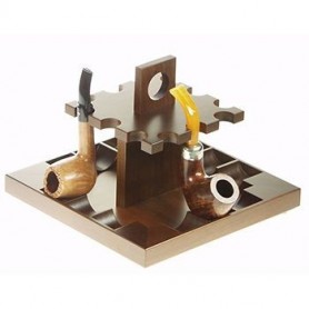 Walnut pipe stand for 12 pipes "Square"