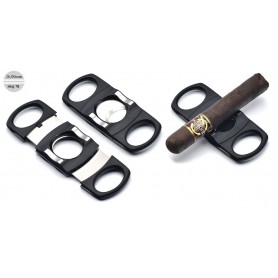 Coupe cigares en plastique noir avec lame double