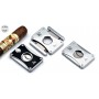 Cigar cutter 2 blades "Lubinski Wide" silver plate - Ring 54