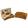 “Arch“ Humidor in golden elm with tray and digital higro