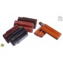 Fingered leather cigar case for 2 Double Robusto cigars