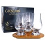The Glencairn - Official whisky glass test set 2 bicchieri, brocca per acqua, Con Vassoio In Legno Sagomato